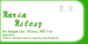 maria milesz business card